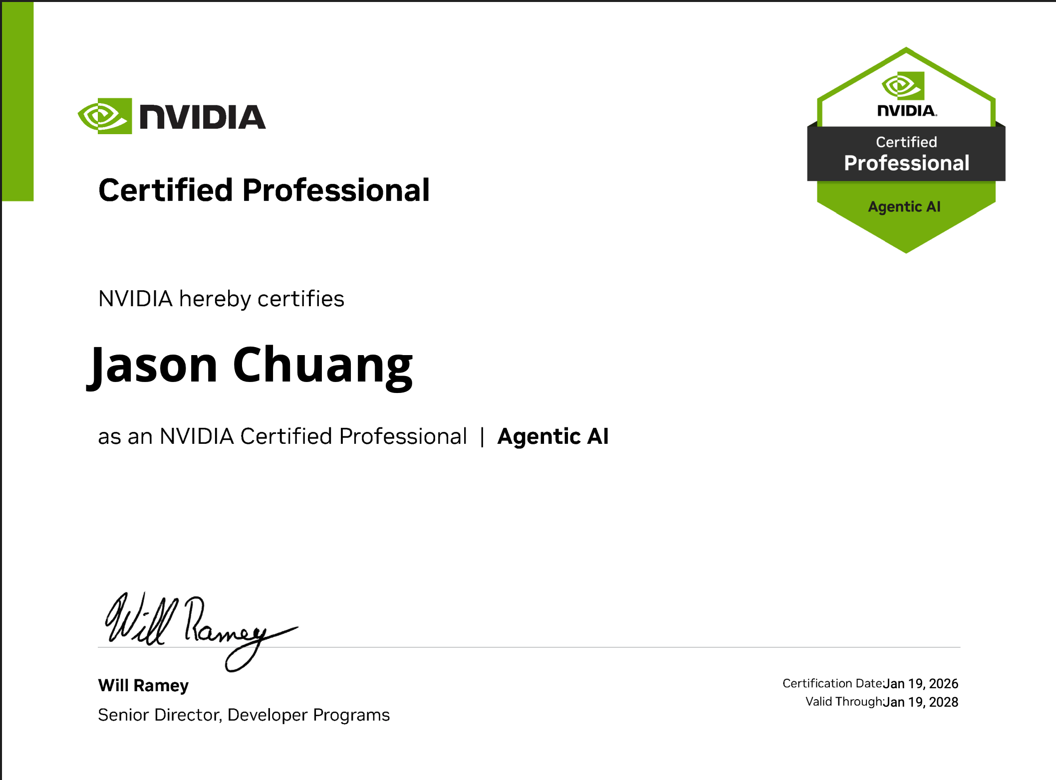 Jason-NVIDIA-Certified-Professional-AgenticAI